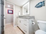 This bathroom was expanded and is larger than comparable Sandy Key guest bathrooms 
